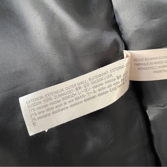 Massimo Dutti Black Slim Fit Suit Blazer - Picture 6 of 6